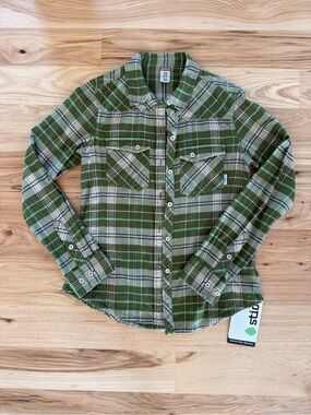 Stio Women’s Flannel Shirt Pine Haven Stripe